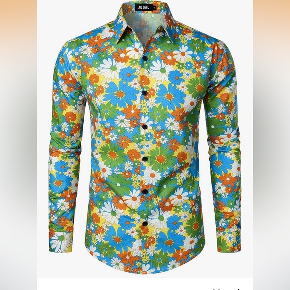 Other - Men's Floral Long Sleeve Shirt - Multicolor